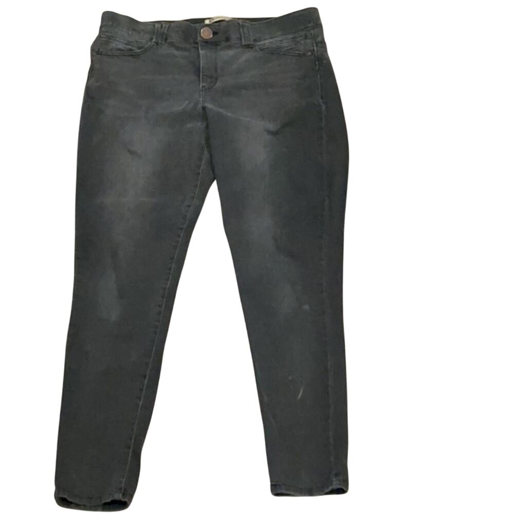 Democracy Women’s Black Grunge Skater Skinny Punk Jeans Stretchy Fit Size 14
